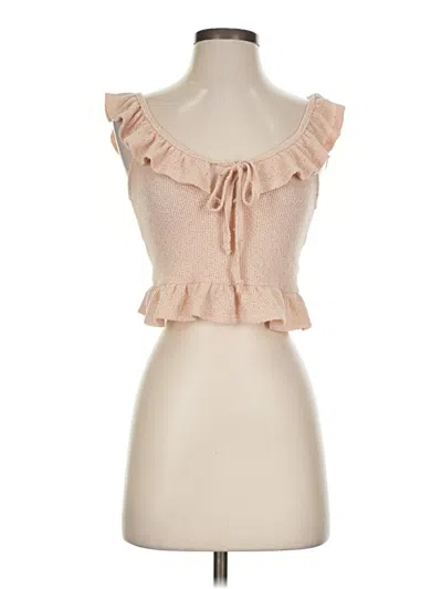 Pre-owned Urban Outfitters Sleeveless Blouse In Tan