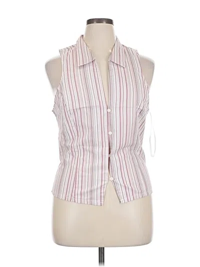 Urban Outfitters Sleeveless Button Down Shirt In White