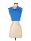 Urban Outfitters Sleeveless Top Blue Cowl Neck Tops In Blue