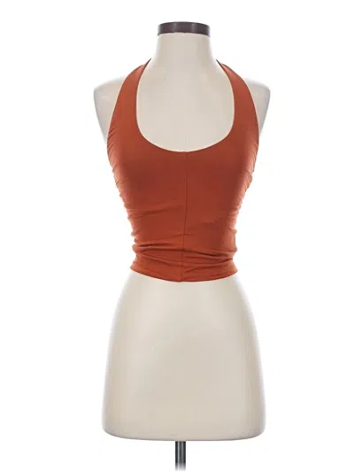 Pre-owned Urban Outfitters Sleeveless Top Orange Halter Neckline Tops