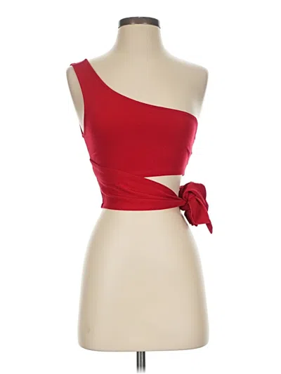 Pre-owned Urban Outfitters Sleeveless Top Red One Shoulder Neckline Tops