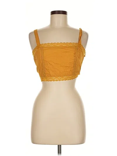 Pre-owned Urban Outfitters Sleeveless Top Yellow Sweetheart Neckline Tops