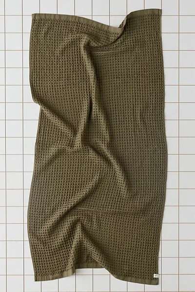 Urban Outfitters Slowtide Guild Waffle Bath Towel In Olive At  In Green