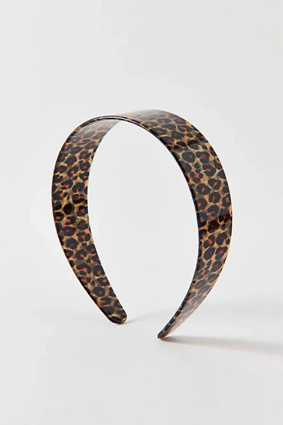 Urban Outfitters Smooth Acrylic Wide Headband In Leopard, Women's At  In Animal Print