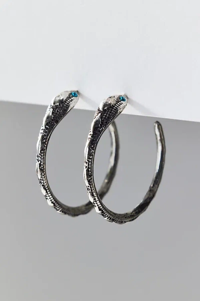 Urban Outfitters Snake Hoop Earring In Silver, Women's At