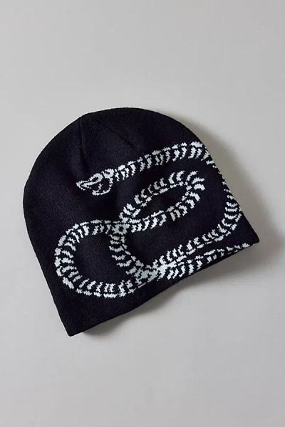 Urban Outfitters Snake Pattern Beanie In Black, Men's At
