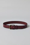Urban Outfitters Snakeskin-embossed Leather Belt In Maroon, Women's At  In Burgundy