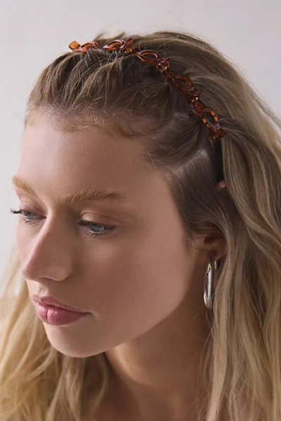 Urban Outfitters Snap Clips Headband In Brown, Women's At
