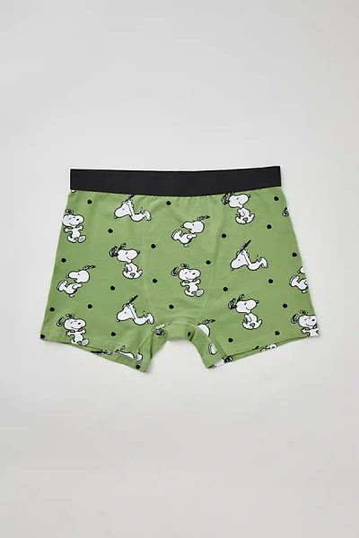 Urban Outfitters Snoopy Boxer Brief In Olive, Men's At  In Olive