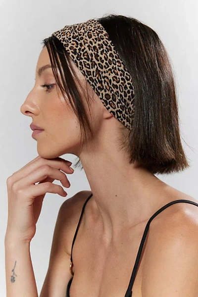 Urban Outfitters Soft & Stretchy Headband Set In Leopard/black, Women's At