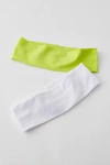 Urban Outfitters Soft & Stretchy Seamless Headband Set In Lime/white, Women's At