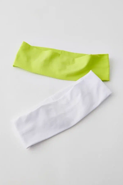 Urban Outfitters Soft & Stretchy Headband Set In Lime/white, Women's At