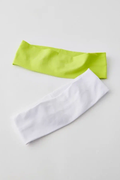 Urban Outfitters Soft & Stretchy Seamless Headband Set In Lime/white, Women's At  In Lime/white
