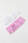 Urban Outfitters Soft & Stretchy Seamless Headband Set In Pink Nectar/white, Women's At