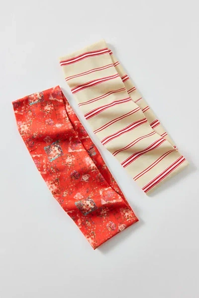 Urban Outfitters Soft & Stretchy Wide Knit Headband Set In Orange, Women's At  In Multi