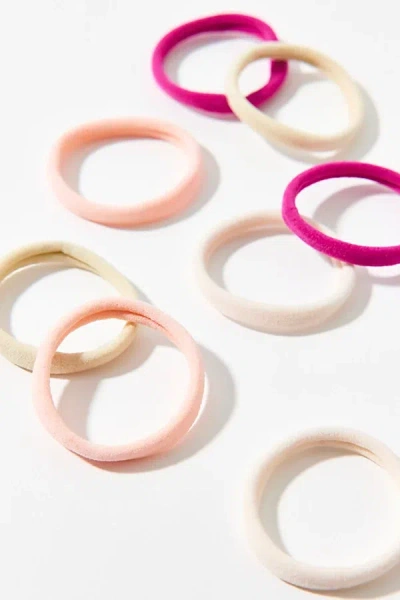 Urban Outfitters Soft Ponytail Holder 8-pack Set In Ivory/pink, Women's At  In Multi