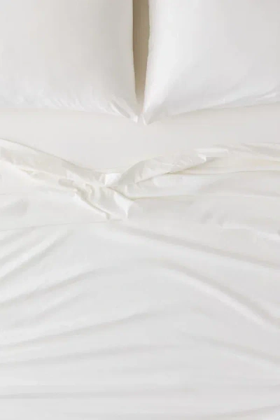 Urban Outfitters Soft Tee Jersey Cotton Sheet Set In White At