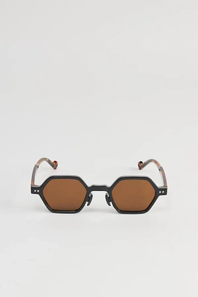 Urban Outfitters Solaris Hex Sunglasses In Brown, Men's At