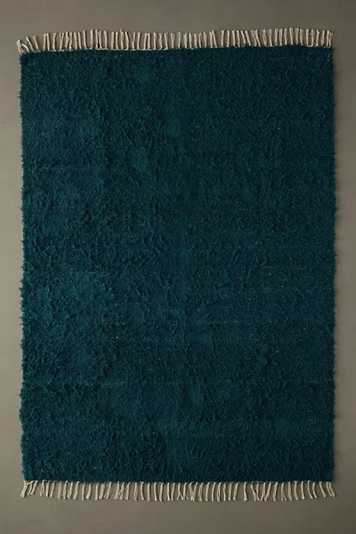Urban Outfitters Solid Woven Shag Rag Rug In June Bug At