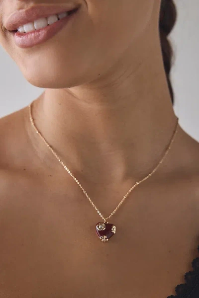 Urban Outfitters Sonia Delicate Heart Pendant Necklace In Gold, Women's At