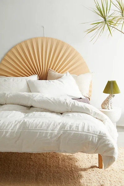 Urban Outfitters Sophia Raw Edge Duvet Cover In White At