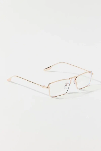 Urban Outfitters Sophie Metal Aviator Readers In Gold, Women's At