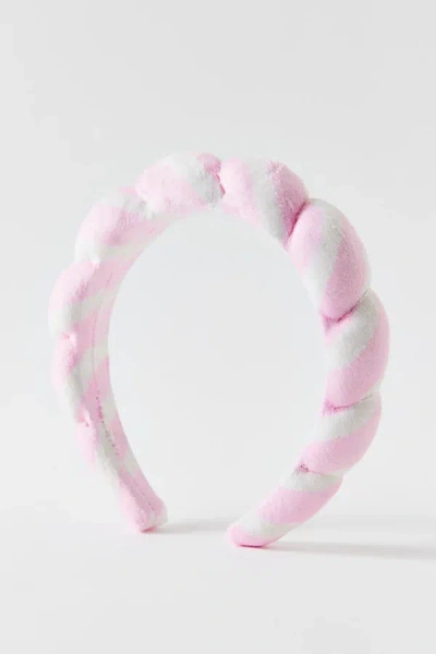 Urban Outfitters Spa Day Bubble Headband In Pink Stripe At