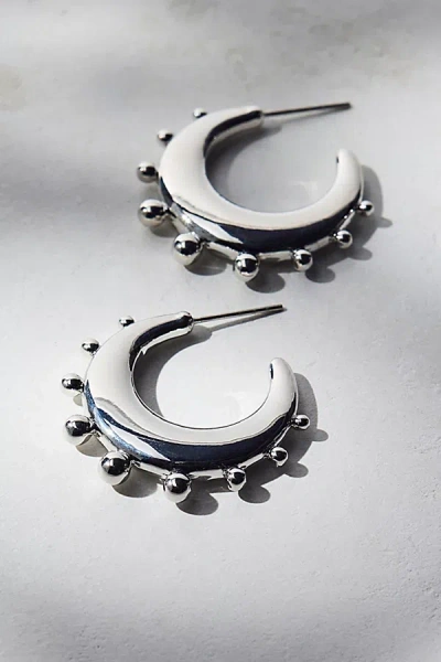 Urban Outfitters Space Out Chunky Hoop Earring In Silver, Women's At  In Metallic