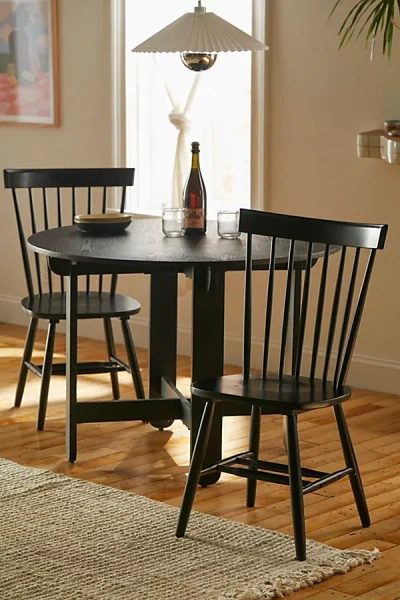 Urban Outfitters Spindle Back Dining Chair - Set Of 2 In Black At