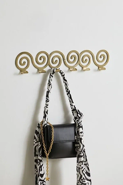 Urban Outfitters Spiral Metal Wall Multi-hook In Gold At