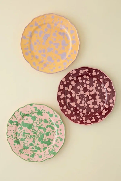 Urban Outfitters Splatter Paint 10-inch Ceramic Dinner Plate In Wine At  In Multi