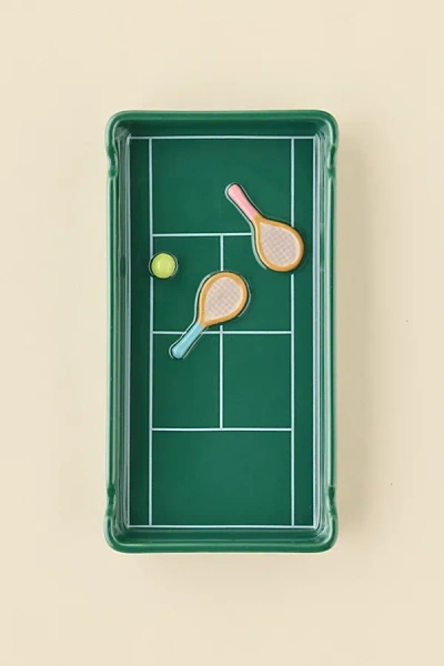 Urban Outfitters Sporty Ceramic Ashtray In Tennis At  In Green