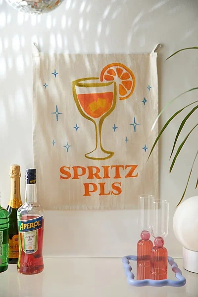 Urban Outfitters Spritz Please Tapestry In Orange At  In White