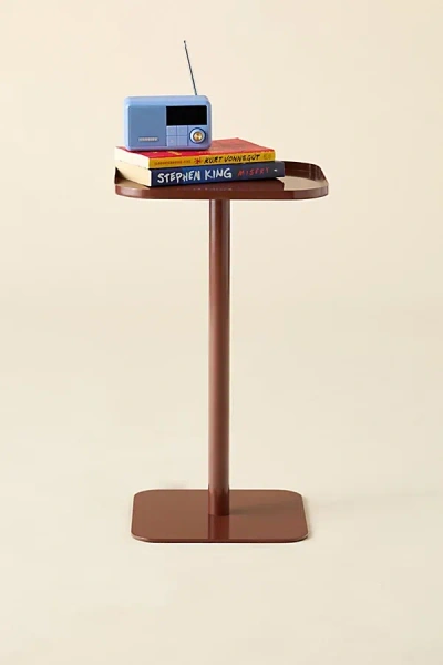 Urban Outfitters Square Metal Side Table In Maroon At