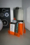 Urban Outfitters Squiggle Acrylic Magazine Rack In Orange At