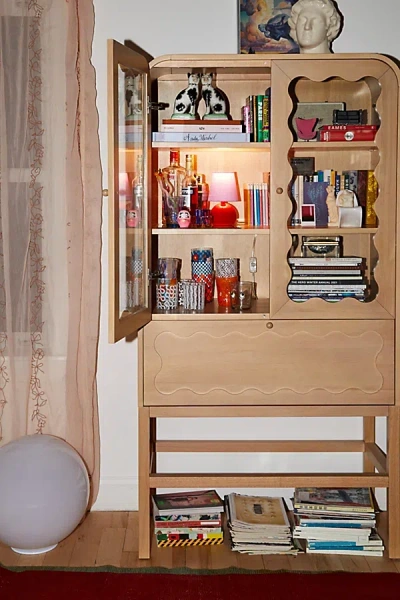 Urban Outfitters Stacie Tall Storage Cabinet In Ivory At  In Neutral