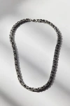 Urban Outfitters Stainless Steel Box Link Chain Necklace In Silver, Men's At  In Silver