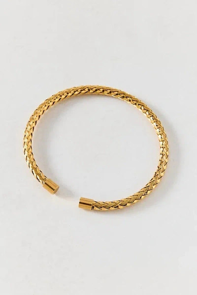 Urban Outfitters Stainless Steel Mesh Cuff Bracelet In Gold, Men's At
