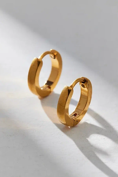 Urban Outfitters Stainless Steel Mini Hoop Earring In Gold, Men's At