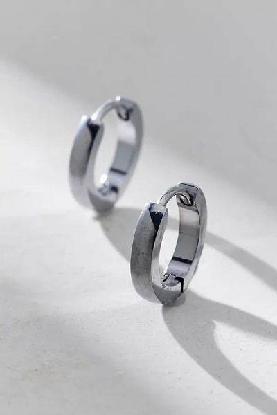 Urban Outfitters Stainless Steel Mini Hoop Earring In Silver, Men's At  In Metallic