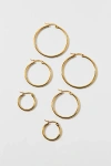 Urban Outfitters Waterproof Thin Hoop Earring Set In Gold, Women's At