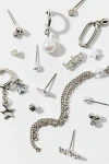 Urban Outfitters Star & Pearl Post And Hoop Earring Set In Silver, Women's At