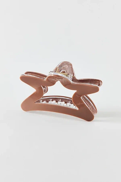 Urban Outfitters Star Resin Claw Clip In Brown, Women's At