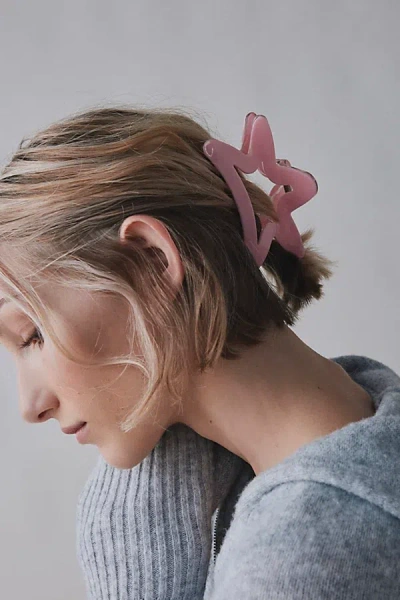 Urban Outfitters Star Resin Claw Clip In Pink, Women's At