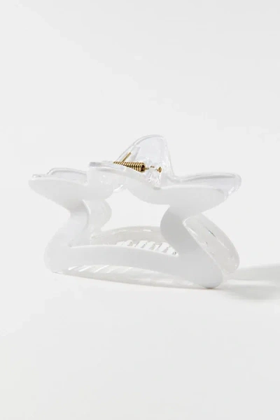 Urban Outfitters Star Resin Claw Clip In White, Women's At