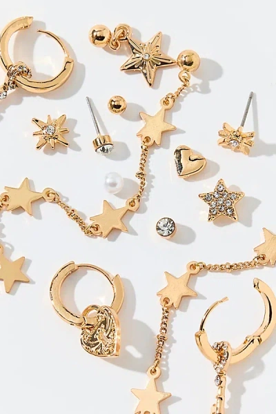Urban Outfitters Starlight Star & Pearl Earring Set In Gold, Women's At