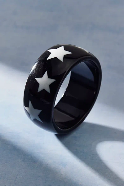 Urban Outfitters Stars Resin Bangle Bracelet In Black Blue, Women's At  In Multi