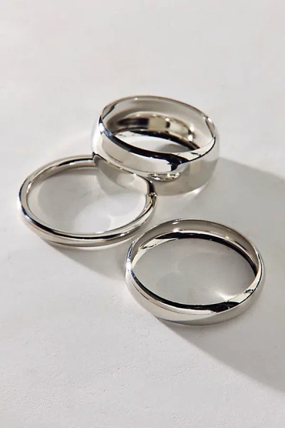 Urban Outfitters Statement Bangle Bracelet Set In Silver, Women's At  In Gray