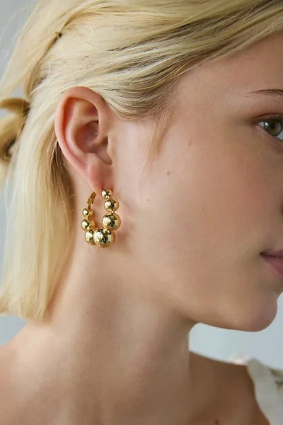 Urban Outfitters Statement Bubble Hoop Earring In Gold, Women's At