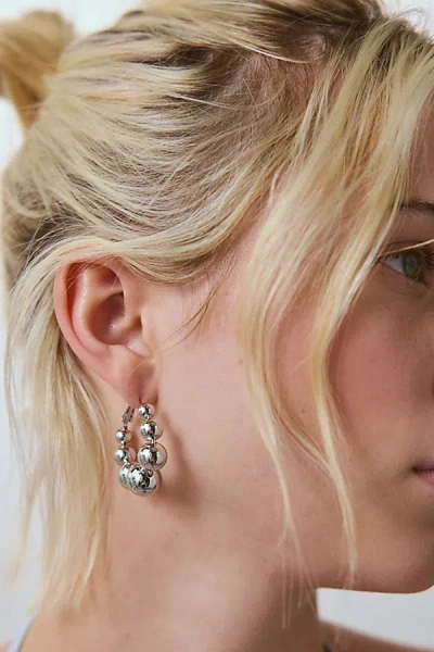 Urban Outfitters Statement Bubble Hoop Earring In Silver, Women's At  In Metallic